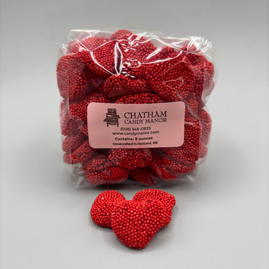 Red Raspberry Non-Pareil Hearts