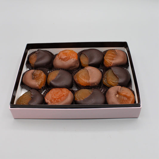 Half Dipped Apricots - Box of 12