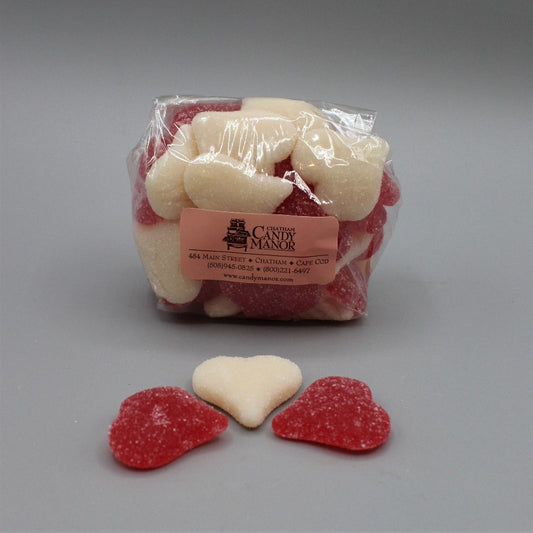 Red & White Sour Gummy Hearts